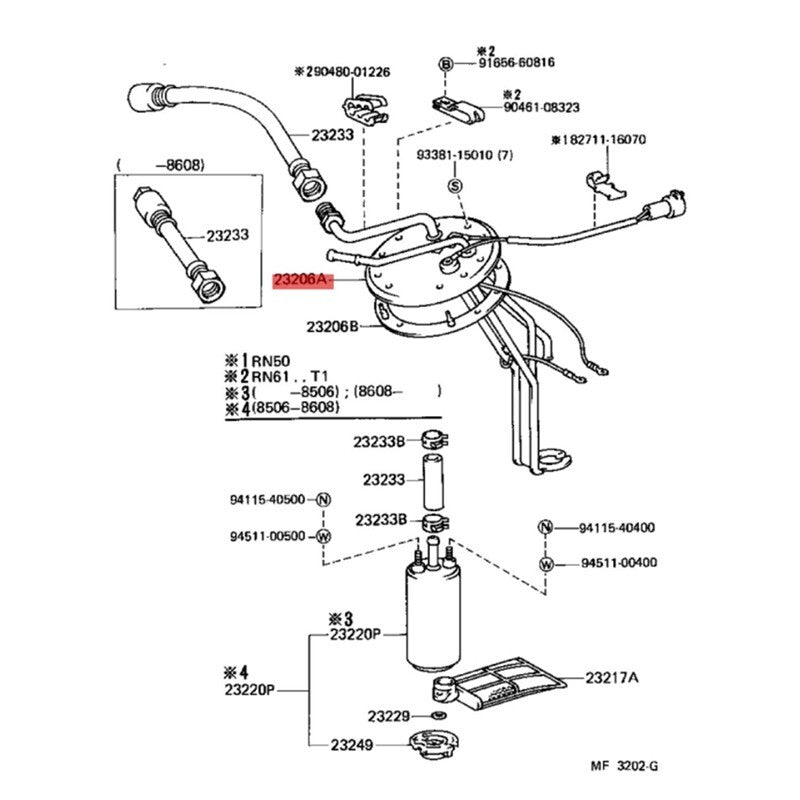 For Toyota 4runner Pickup 2.4L 3.0L  Fuel Pump Mount Hanger Bracket 23206-35121
