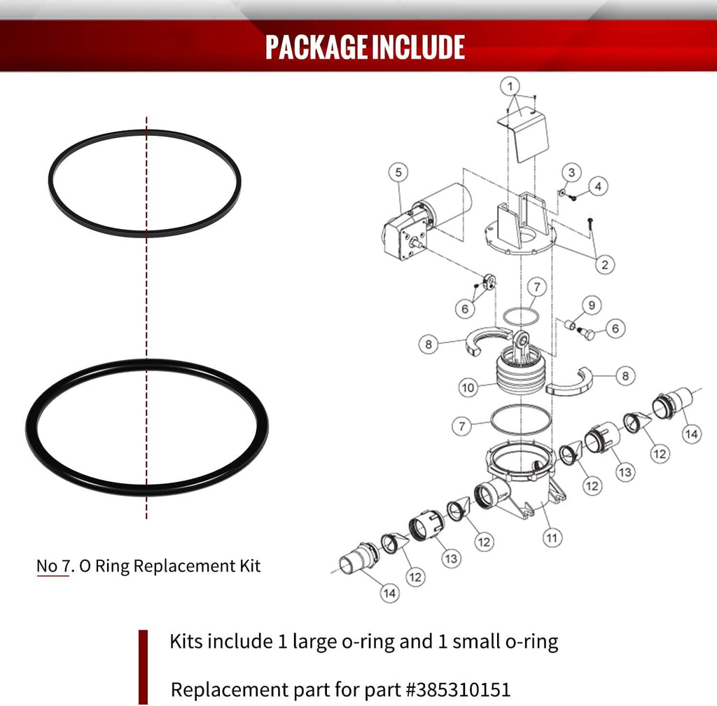 2PCS O-Rings Kit for Dometic S Series and T Series Pumps Part 385310151