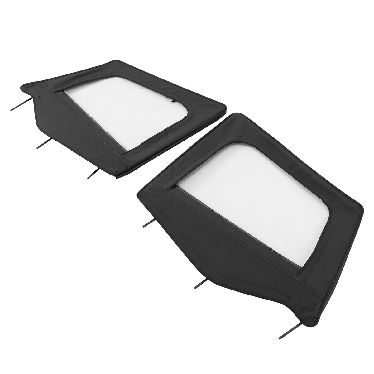 Fits 87-95 Jeep Wrangler YJ Soft Top Kit Front Upper Half Doors w/Tinted Windows