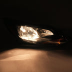 Black Right Passenger Side Headlight Clear Lens Halogen For Ford Focus 2012-2014