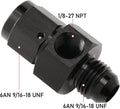 6AN Male to 6AN Female Fitting With 1/8NPT Gauge Port Hose Adapter Fuel Pressure