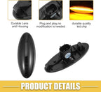 2 Smoke Lens Amber LED Signal Side Marker Lights For Toyota Yaris Hatchback XP90