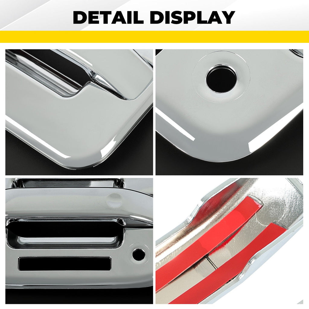 For 2004-2014 Ford F150 4 DR Chrome Handle +Tailgate Handle Covers w/ KeyPad