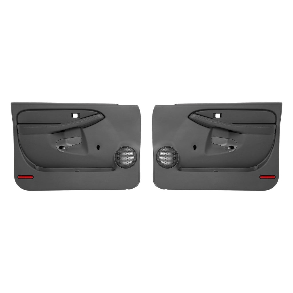 Pair Manual Inner Door Panel For CHEVY SILVERADO GMC SIERRA 1999-06 Dark Pewter