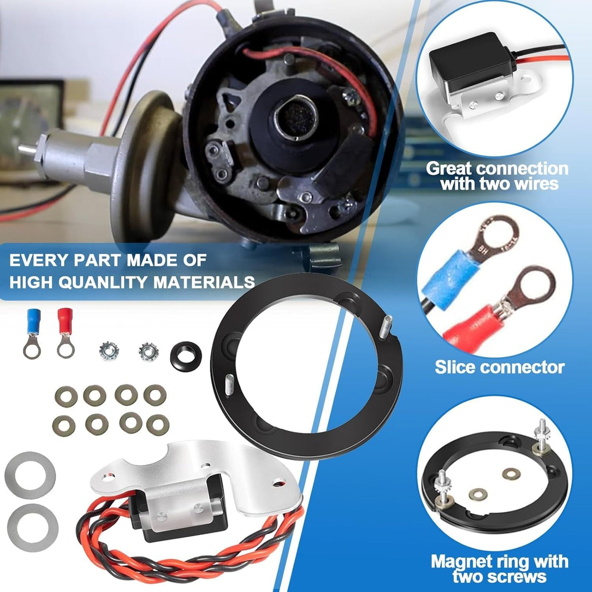 for 1181 Pertronix Ignitor Electronic Ignition Conversion for Delco 8 Cylinder