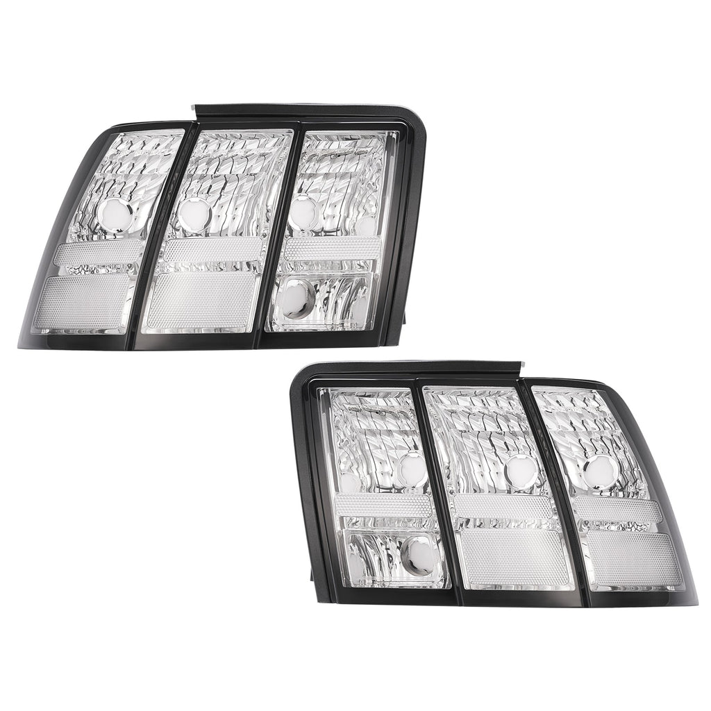For Ford Mustang 1999-2004 Clear Lens Tail Lights Rear Brake Lamps Left+Right
