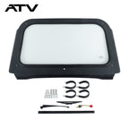 Black Full Glass Windshield w/ Wiper For 2008-2014 Polaris RZR 570, 800, XP 900