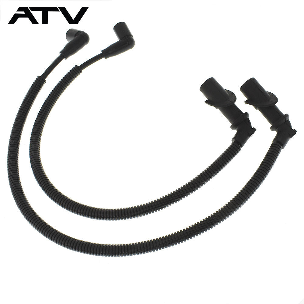 2×New Ignition Coil Spark Plug Caps & Wires For Polaris Ranger 700 RZR