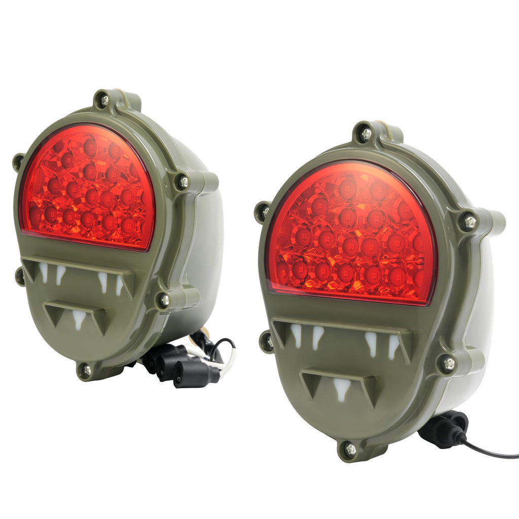 2x LED Brake Lights Lamps New Red Rear Stop Tail Lights For Humvee M998 M35