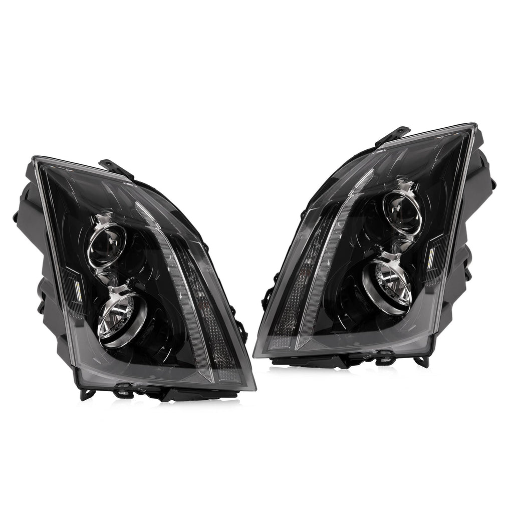 For 2008-2014 15 Cadillac CTS CT-S Headlights Assembly Pair Left+Right Headlamp