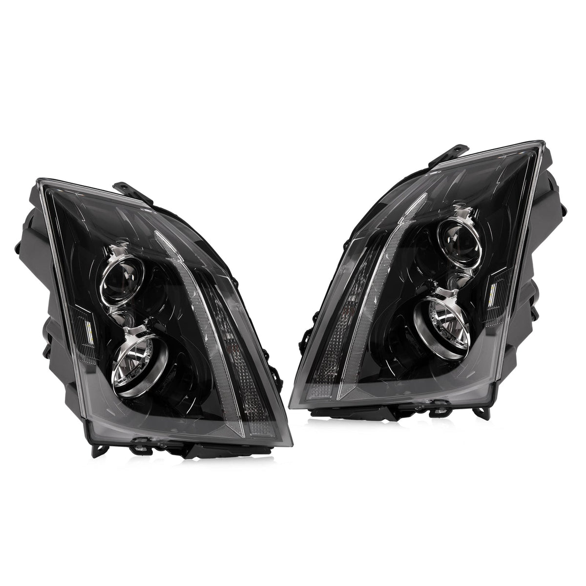 For 2008-2014 15 Cadillac CTS CT-S Headlights Assembly Pair Left+Right Headlamp