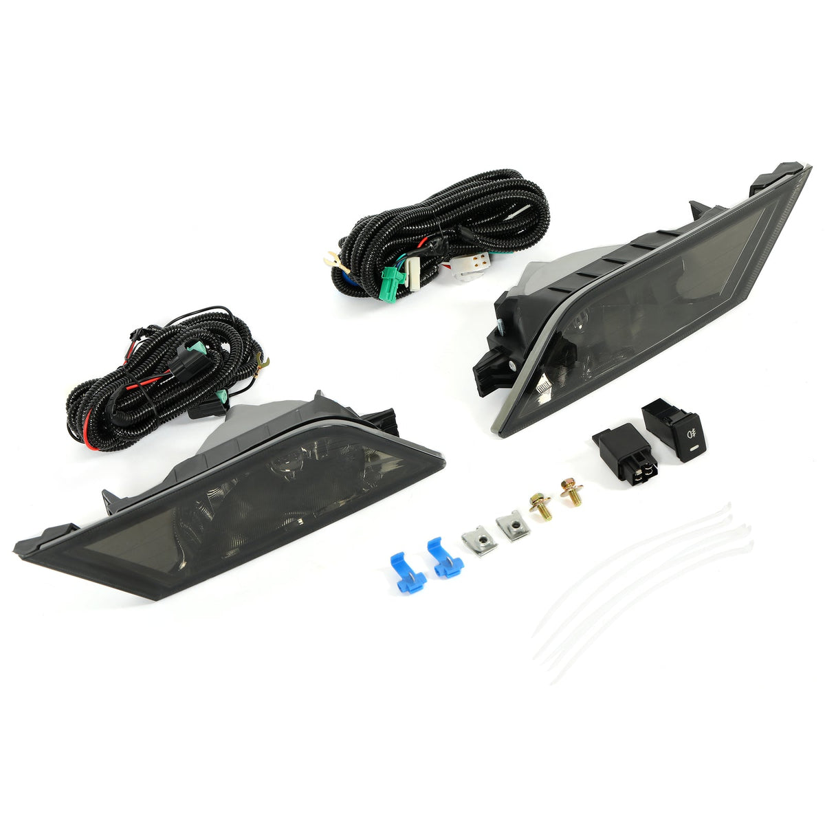 Fits 2011-2013 Honda Odyssey Smoke Bumper Lamps Driving Fog Lights+Switch Pair