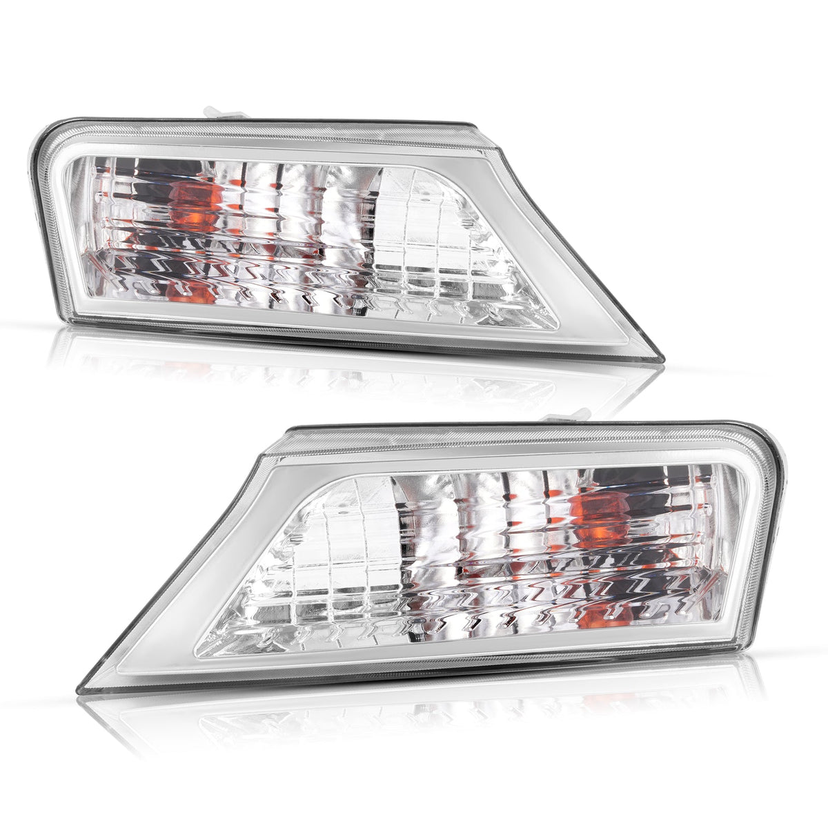 Left&Right Clear Marker Signal Corner Parking Lights For Jeep Liberty 2008-2012