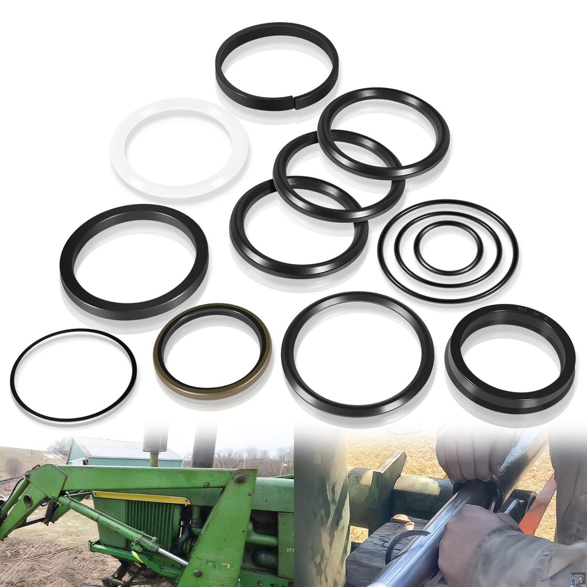 AW16443 Hydraulic Cylinder Seal Kit For John Deere 148 158 168 Farm Loader