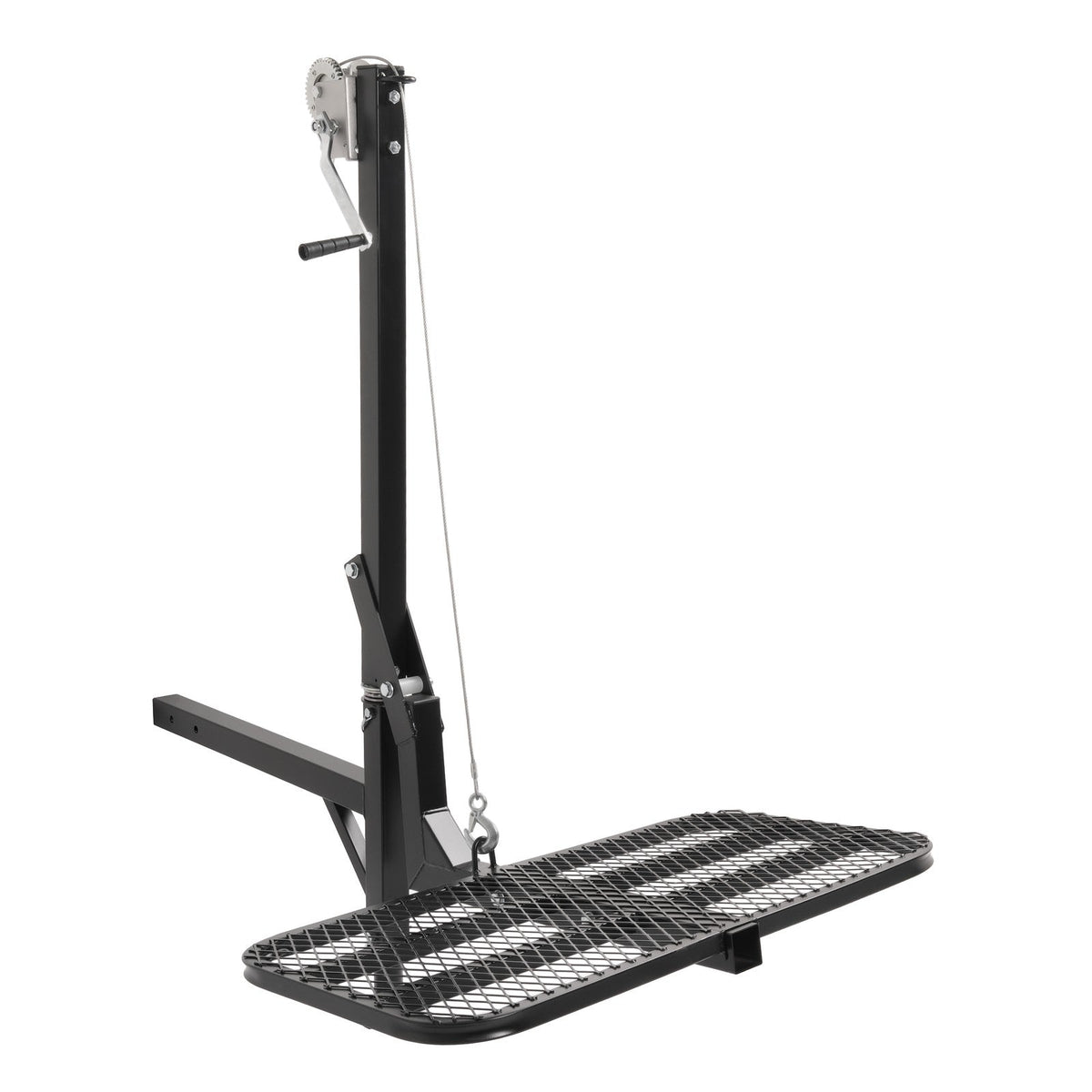 2" Hitch-Mounted Deer Hoist with Lift Platform 300 lb Game Winch Hunting Hoist