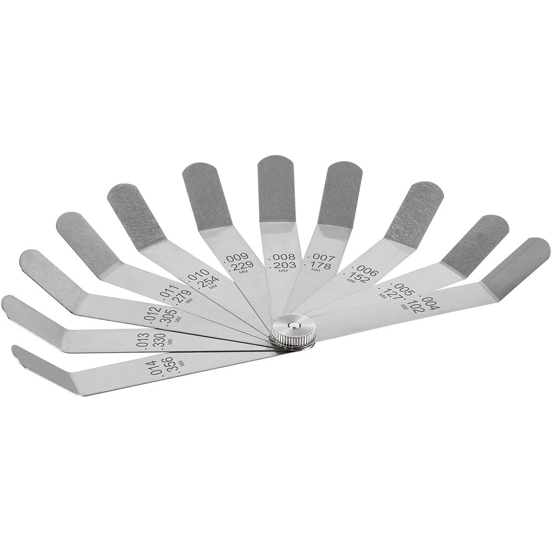 A308 Offset Valve Tappet Gauge 11-Blade Feeler Gauge Kit Sizes 0.004" to 0.014"