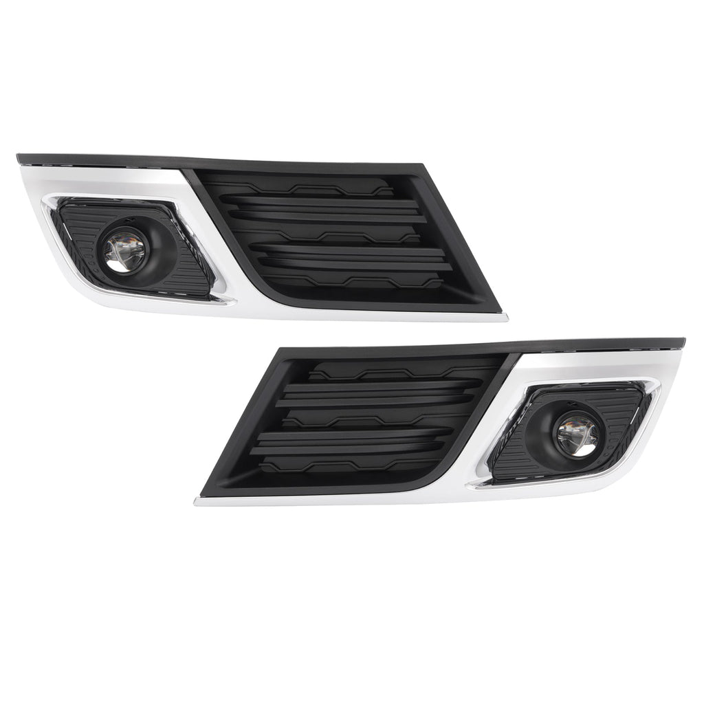 Front Driving Fog Lights w/ Bezels Trim Left Right For Chevrolet Traverse 13-17