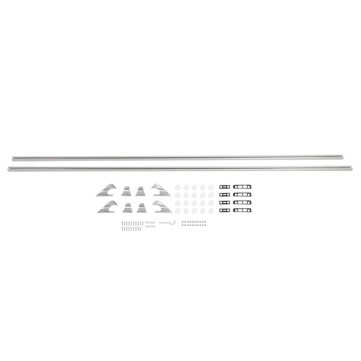 Top Bed Rail Kit For 1967-1991 Chevy C10 Truck Silver Driver & Passenger Side