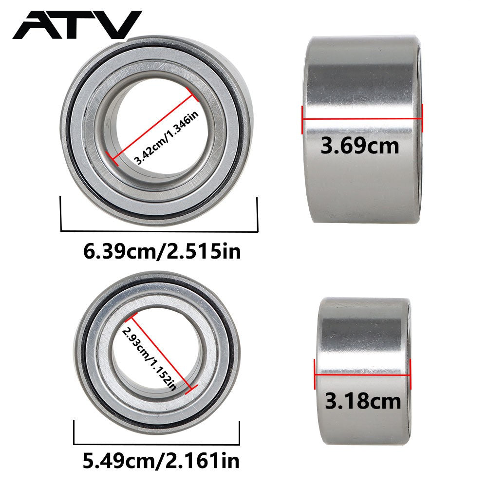 Front & Rear Wheel Bearings For Polaris Sportsman 400 450 500 600 700 X2 HO 2016