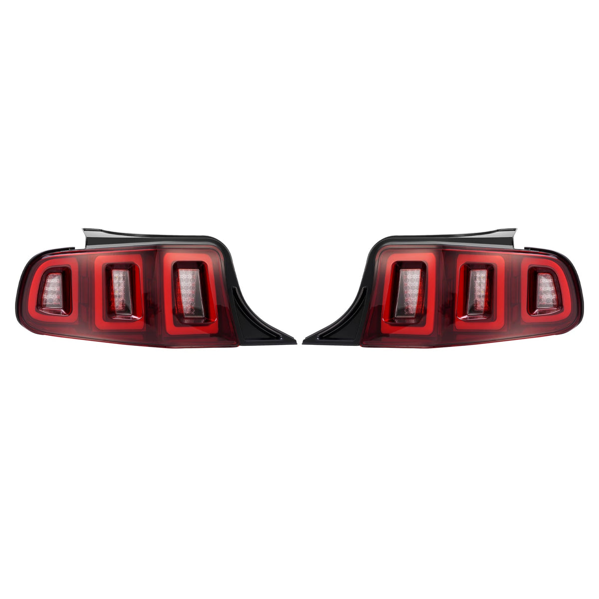 LED Tail Lights Brake Lamps Black Housing Left+Right For Ford Mustang 2013-2014