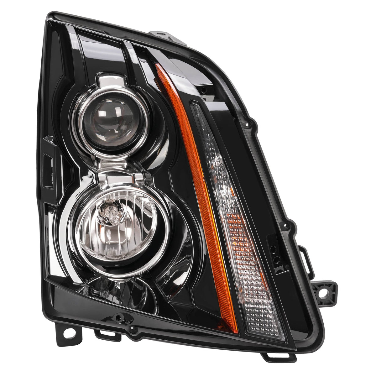 2PCS Halogen Black Headlights Projector w/Bulbs For Cadillac CTS 2008-2014 2015