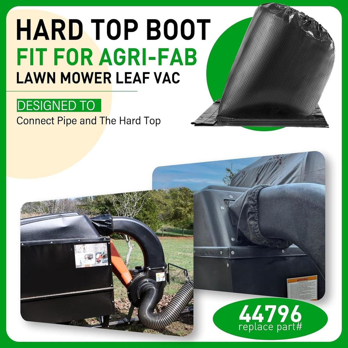 for Agri-Fab 44796 Replacement Boot fit MOW-N-VAC 45-01884 & Craftsman 486.24505