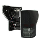 Black Smoke For Toyota Tundra 2007-2013 LED Tail Lights Brake Lamps Left+Right