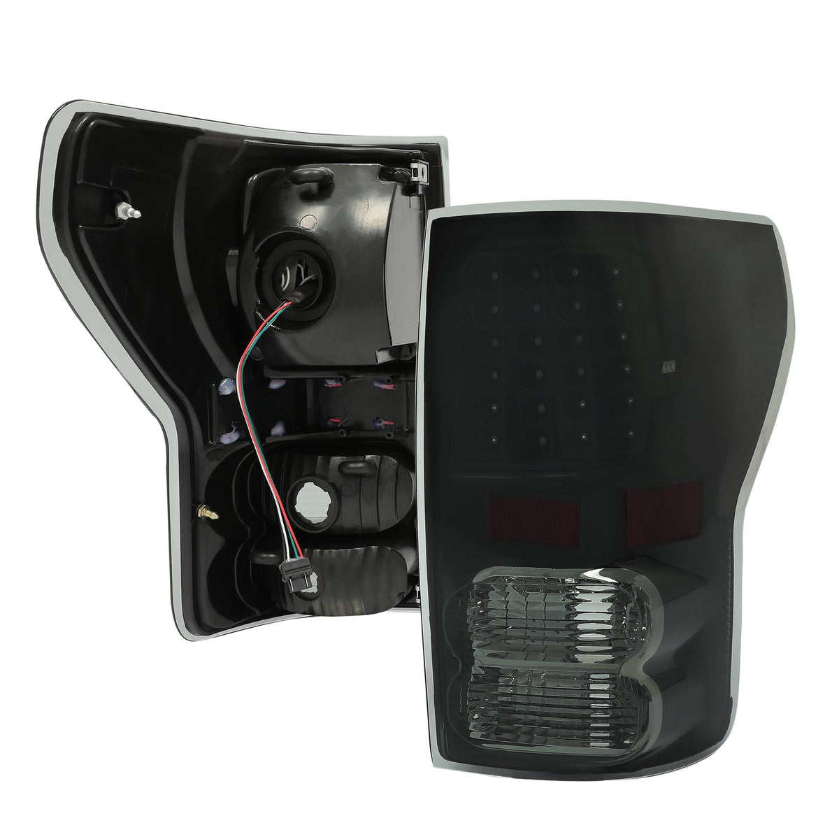 Black Smoke For Toyota Tundra 2007-2013 LED Tail Lights Brake Lamps Left+Right