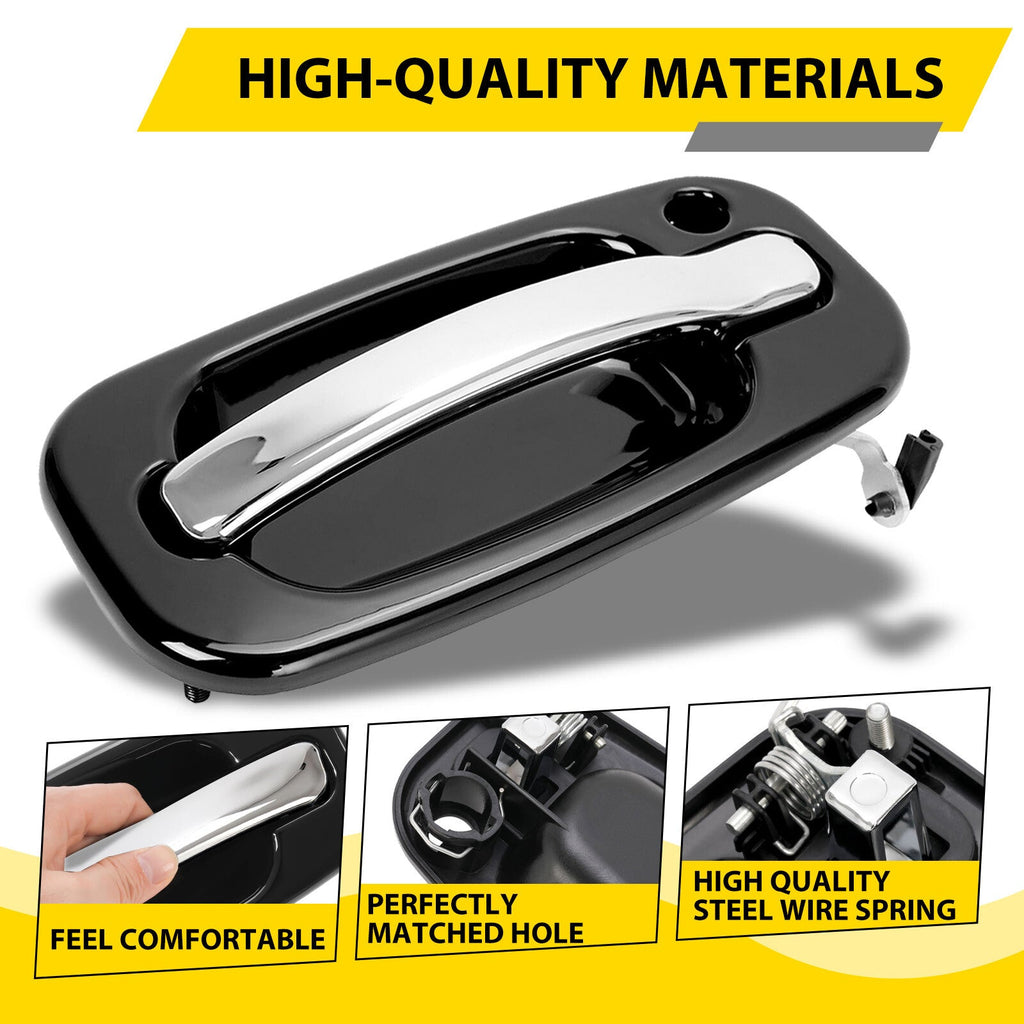 NEW Front Outside Door Handles Set LH RH Chrome For Silverado Sierra 1999-2006