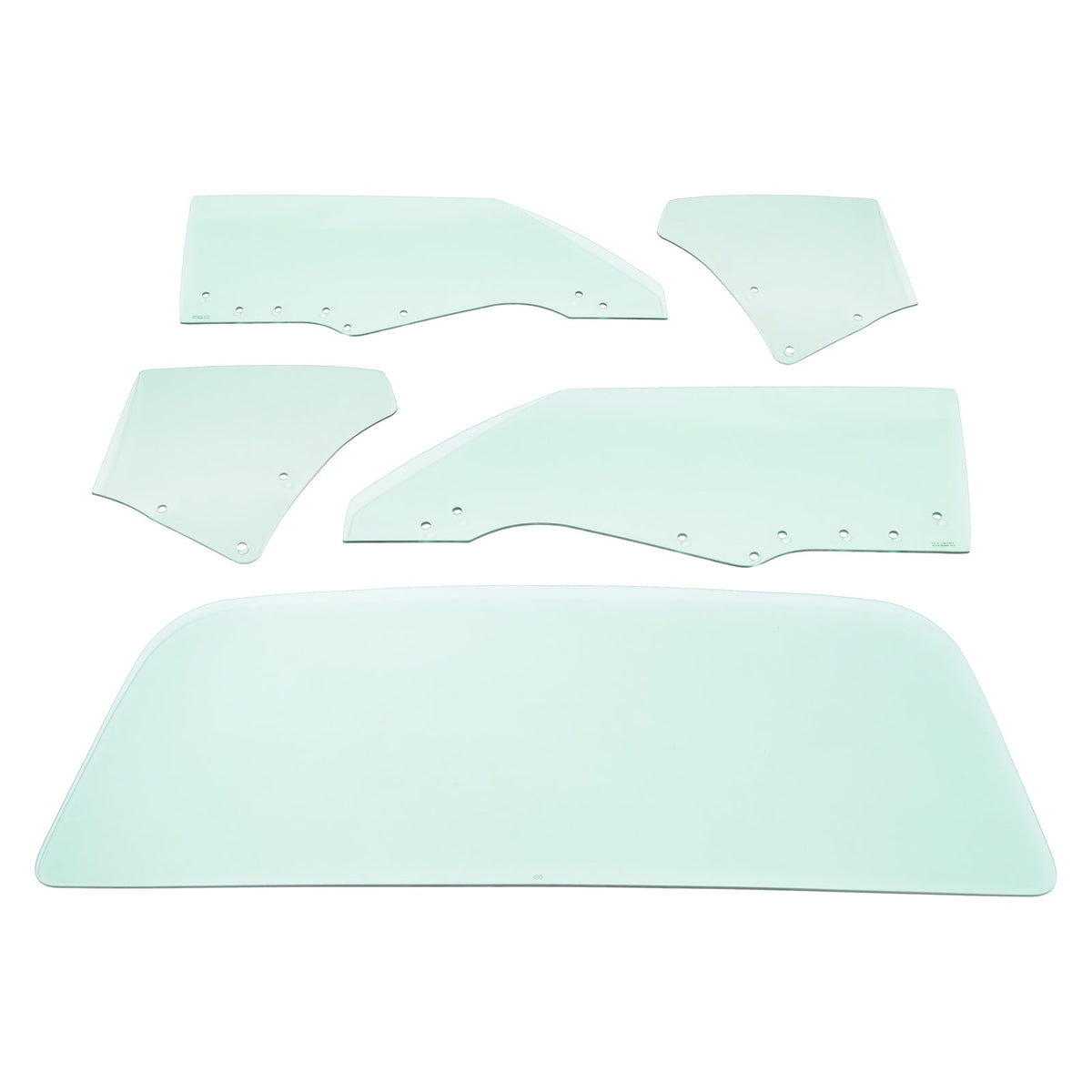 For Chevrolet Chevelle 1970-1972 2Door Rear & Side Door Window Glass 5PCs