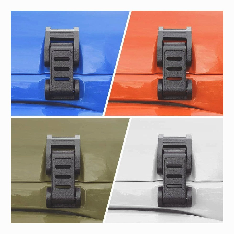 Front Locking Latch Catch Hood Hood Kit 2pcs For Jeep wrangler JK 2007-18 Black