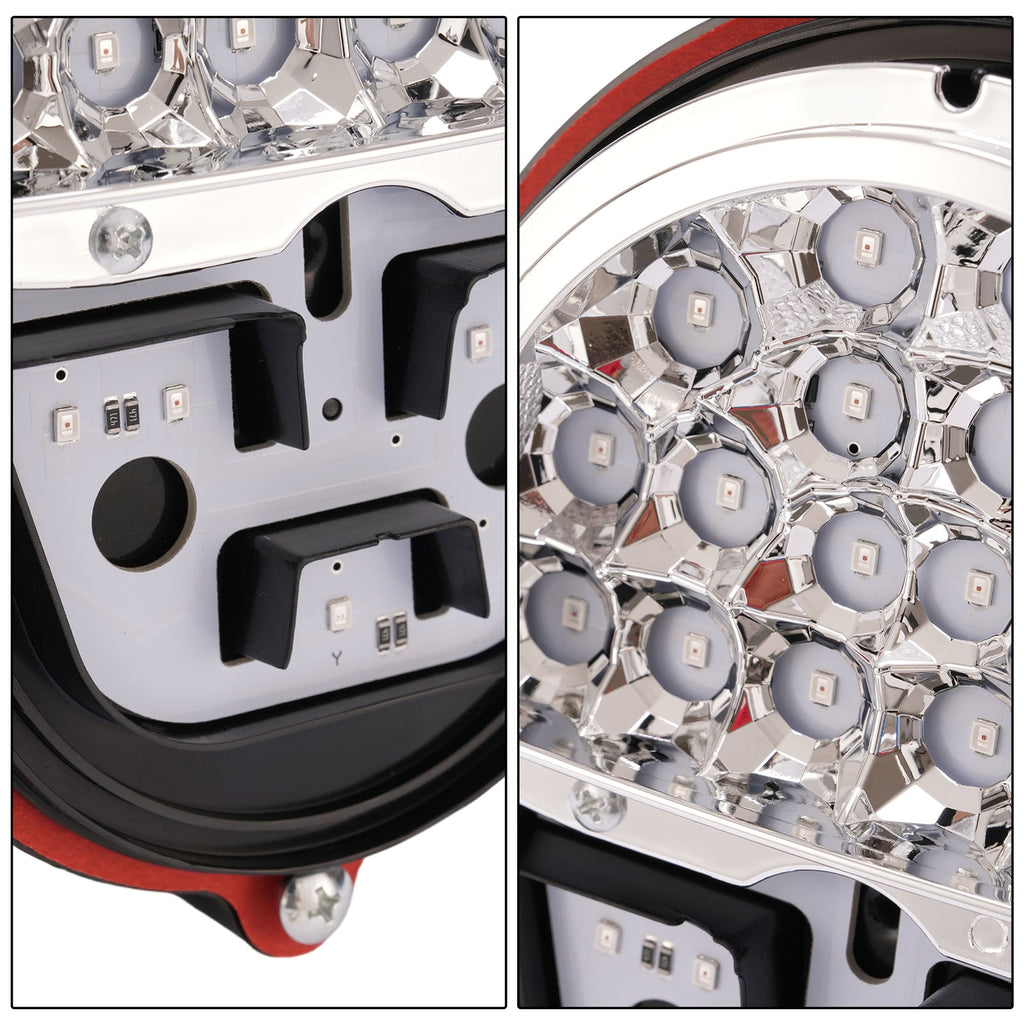 2PCS New For Humvee M998 M35 Black LED Rear Stop Tail Lights Brake Lights Lamps