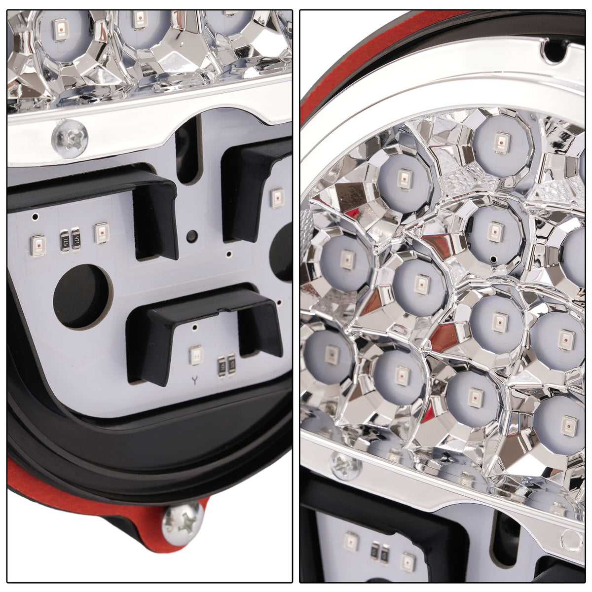 2PCS New For Humvee M998 M35 Black LED Rear Stop Tail Lights Brake Lights Lamps