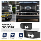 For Ford F250 F350 F450 F550 Super Duty Short 2020-22 Tow Hook Cover Bezel LH,RH