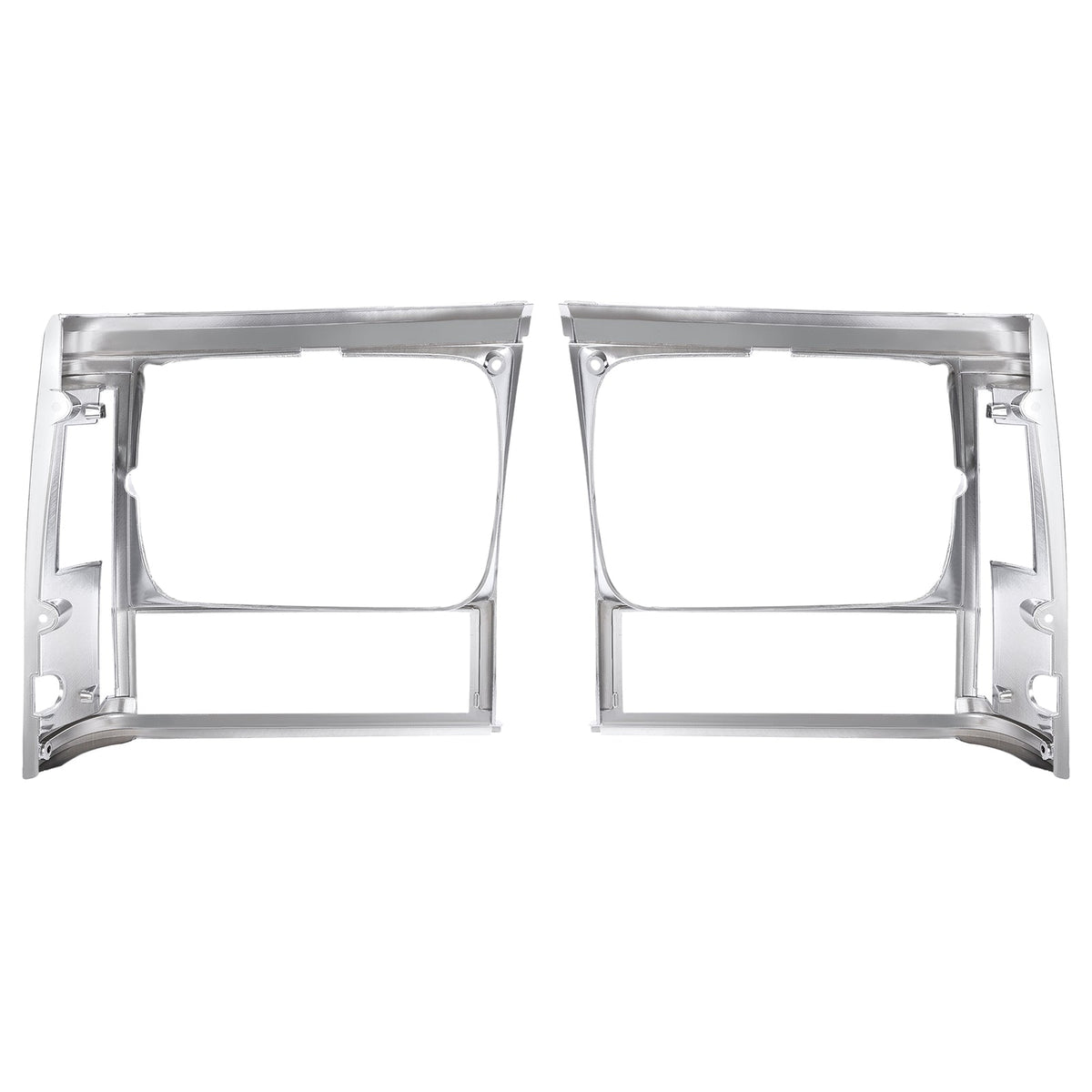 2PCS Set Headlight Door Bezel Trim For Jeep Cherokee 91-96 Comanche 91-92 Chrome