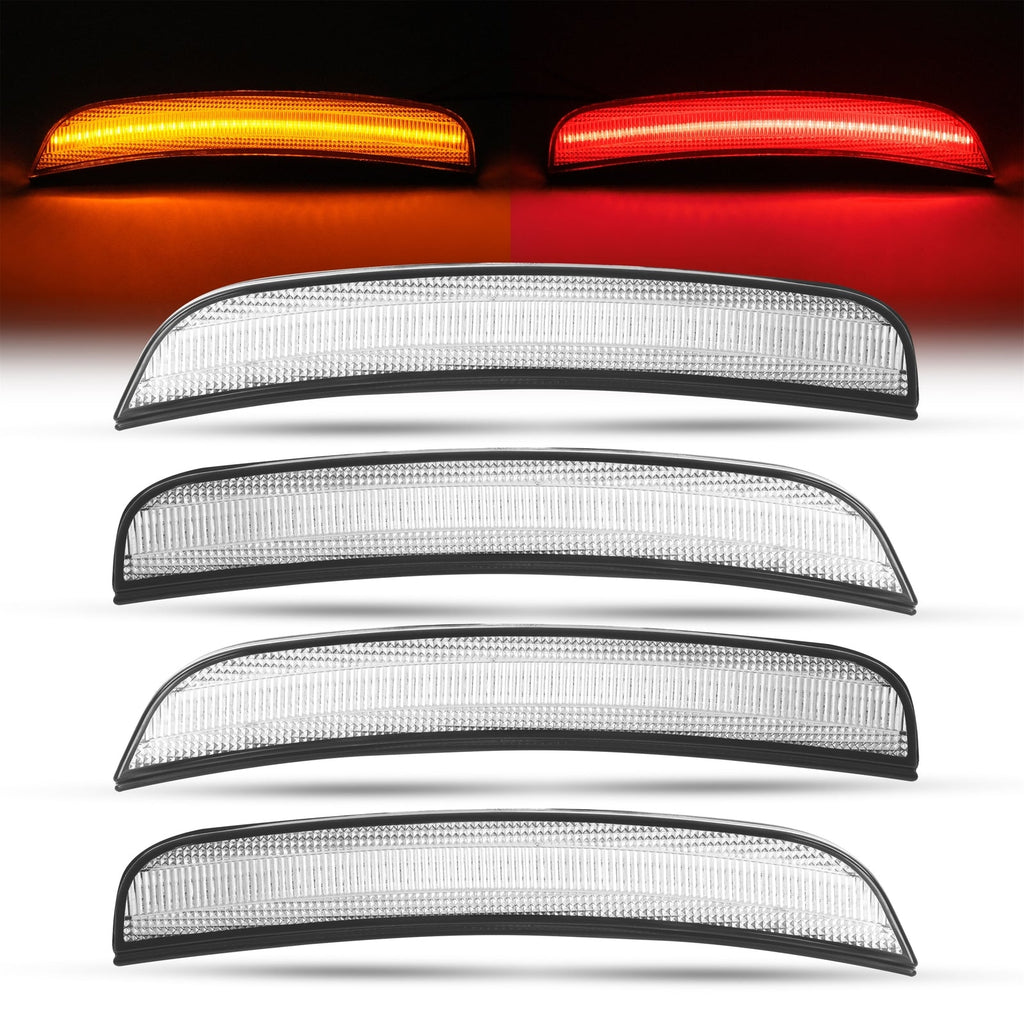 4 x Clear LED Front & Rear Side Marker Lights Lamp For Chrysler 300 2015-2023
