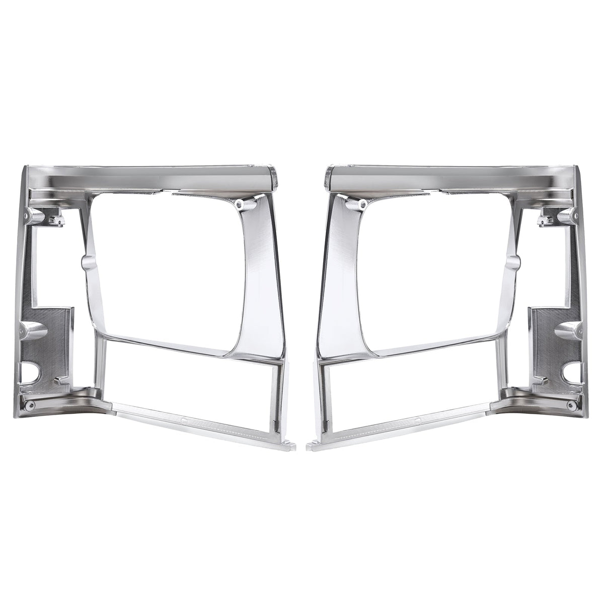 2PCS Set Headlight Door Bezel Trim For Jeep Cherokee 91-96 Comanche 91-92 Chrome