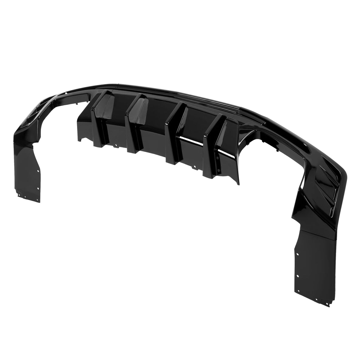 Rear Bumper Lip Diffuser Glossy Black For Chevrolet Camaro SS LT LS 2016-2024