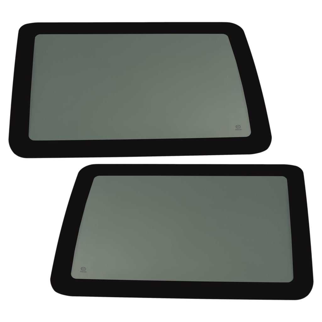Fit Jeep Wrangler 2007-2010 Door Window Glass Dark Rear Driver +Passenger Side
