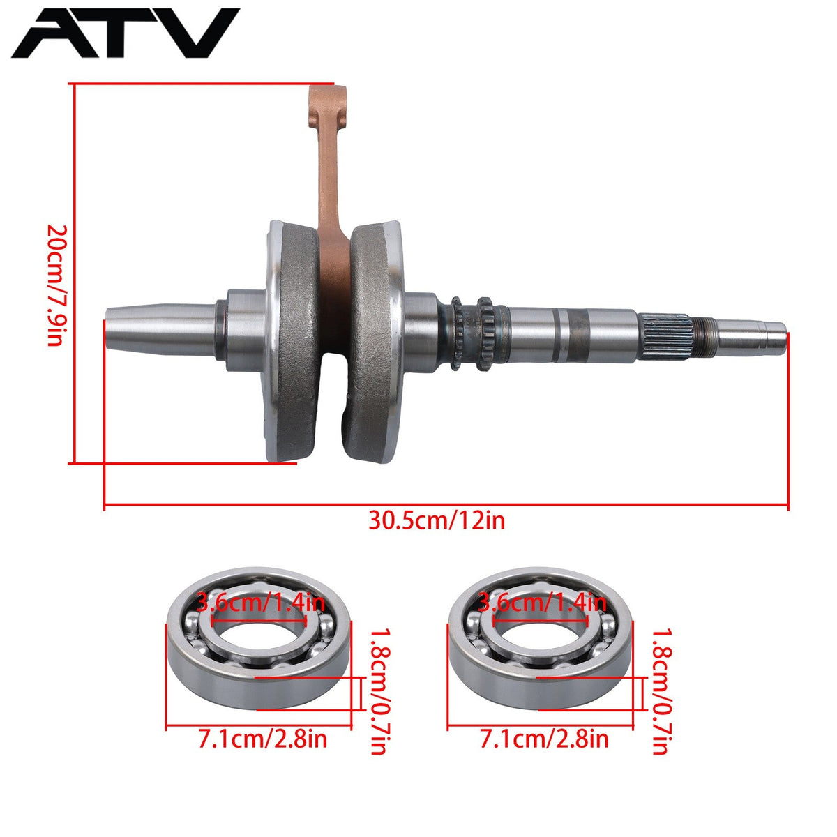 ATV Engine Crankshaft For Honda TRX250 EX Sportrax Recon 08-14 13000-HM8-A40