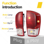 For Toyota Tacoma TRD 2016-2023 Pair Tail Lights Brake Lamp Turn Signal w/Bulb