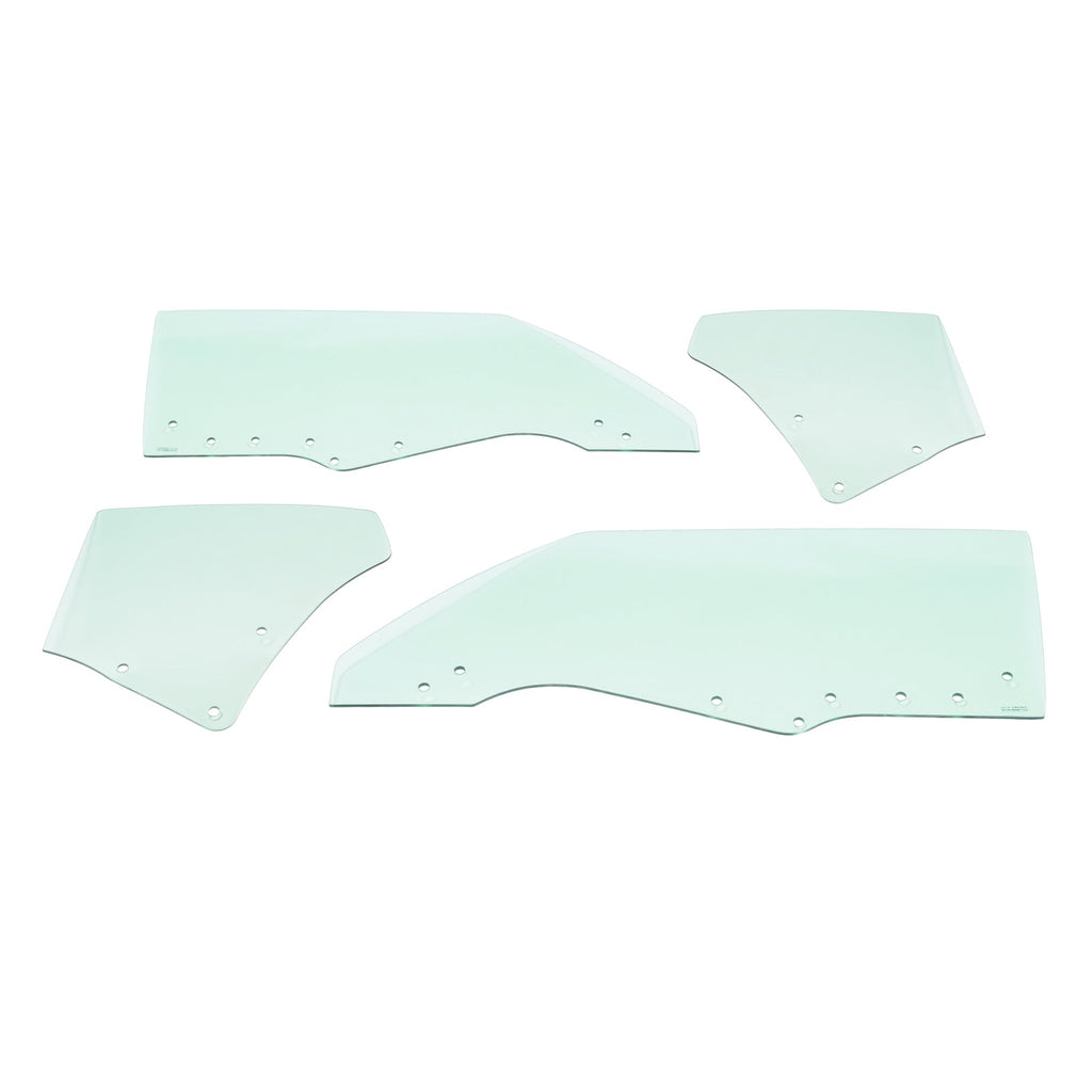 Fits Chevy Chevelle Malibu 2Door 1970-1972 Quarter Side Door Window Glass 4Pcs