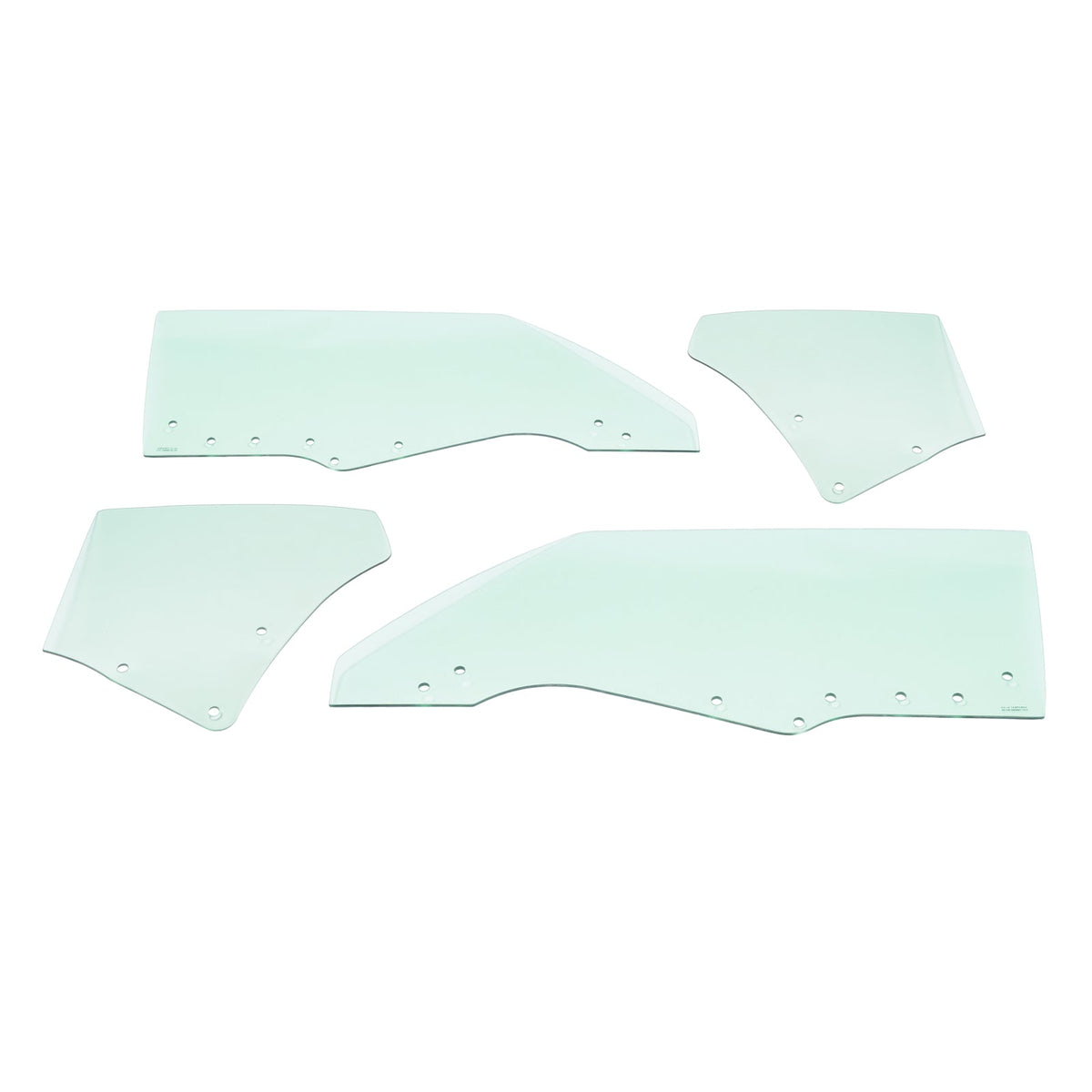 Fits Chevy Chevelle Malibu 2Door 1970-1972 Quarter Side Door Window Glass 4Pcs