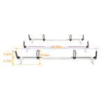3-Bars Cargo Van High Ladder Roof Rack For Nissan NV 1500 2500 3500 750 lbs