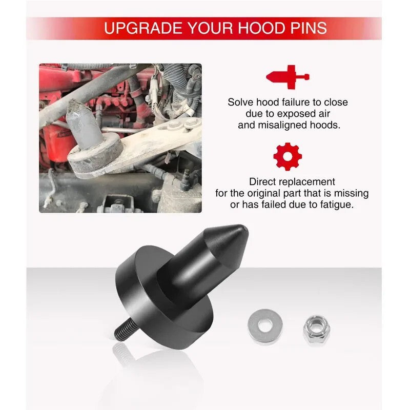 2set For Kenworth W900,T2000,T800,T660,T600A,T600 924-5410 Hood Pin Poly Kit