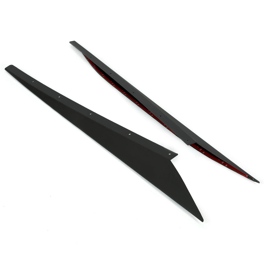 For Corvette C8 Z51 2020-2023 21 22 5VM Style Black Front Bumper Lip&Side Skirts