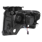 Projector Headlight Assembly Fit Ford F150 F-150 2009-2014 Chrome DRL LED Tube