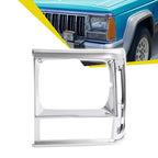 Chrome Left Headlight Door Bezel Trim For Jeep Cherokee 1991-1996 Comanche 91-92