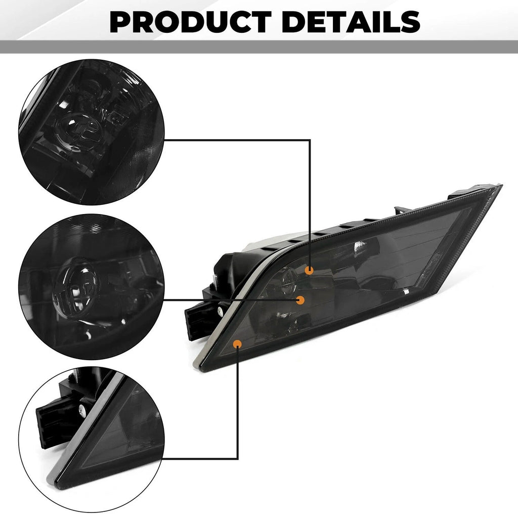 Fits 2011-2013 Honda Odyssey Smoke Bumper Lamps Driving Fog Lights+Switch Pair