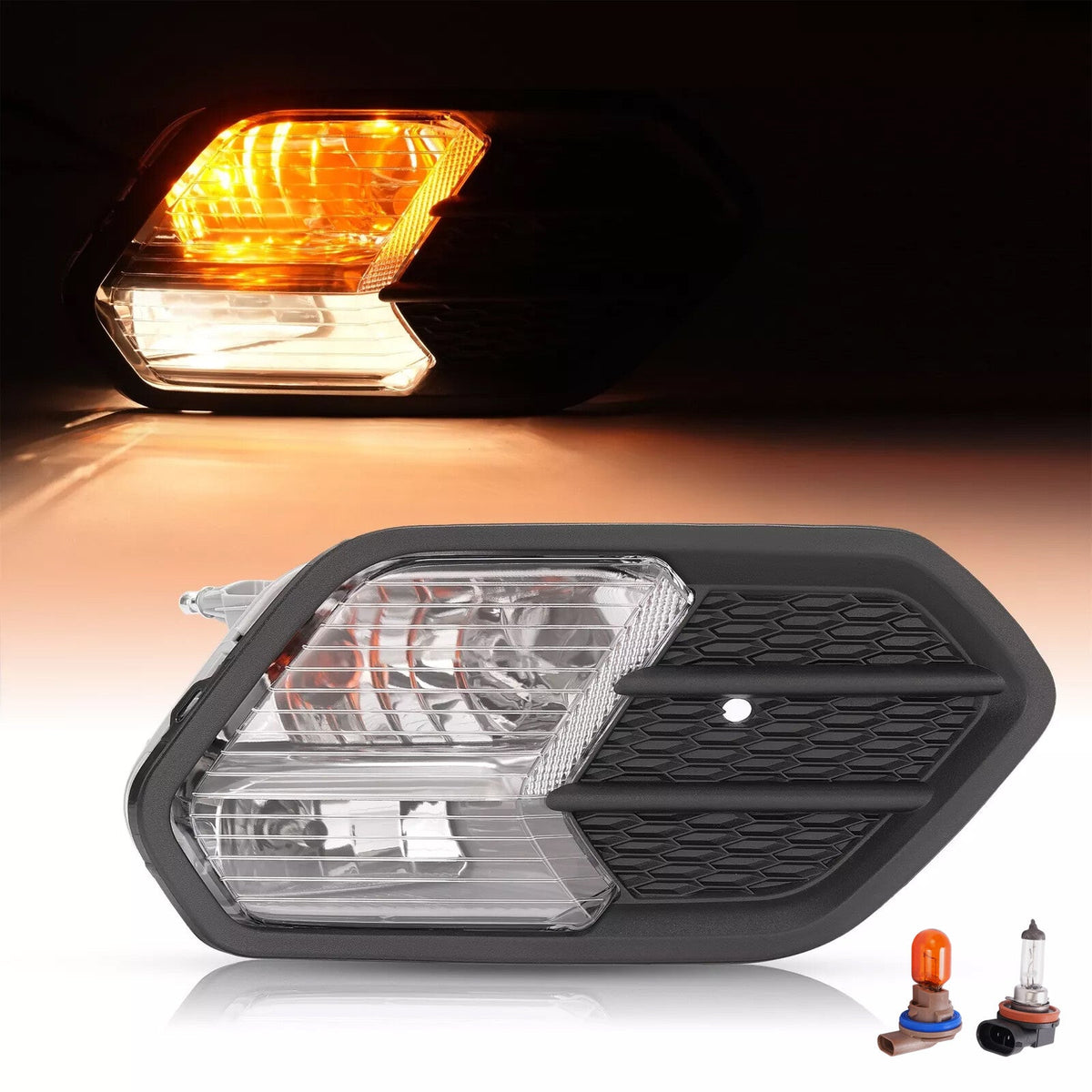 Right Side Fog Light w/Black Bezel Cover For Ford Escape/Kuga 2017 2018 2019